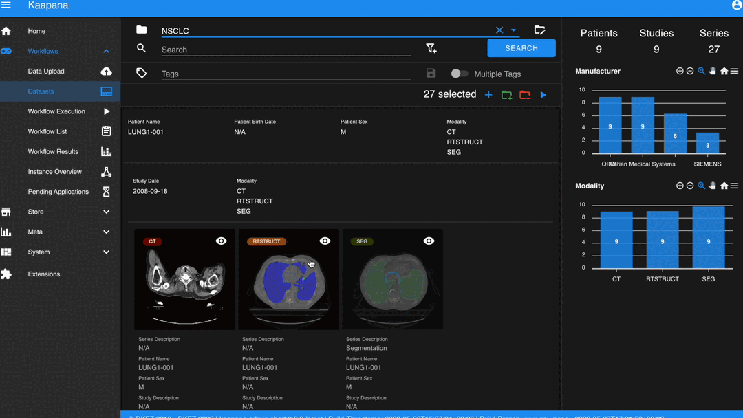 Scrolling through the structured gallery view